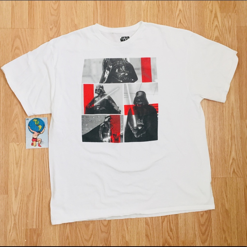 🔥Star Wars White XXL Darth Vader Shirt